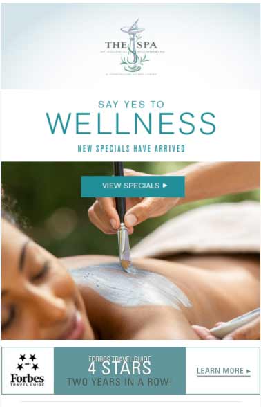 the spa in colonial williamsburg specials