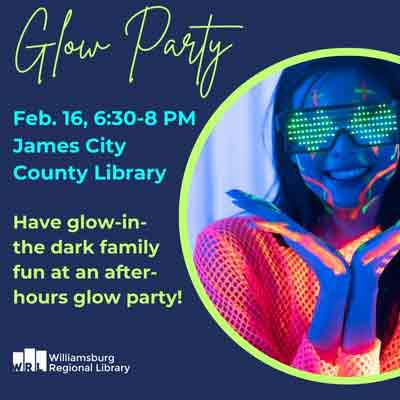 library glow party