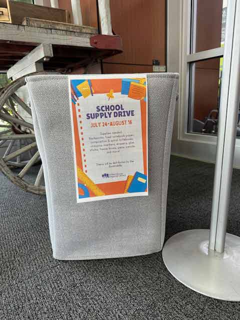 Williamsburg Regional Library is Collecting School Supplies from July 24 – August 16